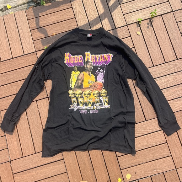 Kobe Bryant printed legends are forever black long sleeve shirt 2XL men’s sports - Picture 2 of 15